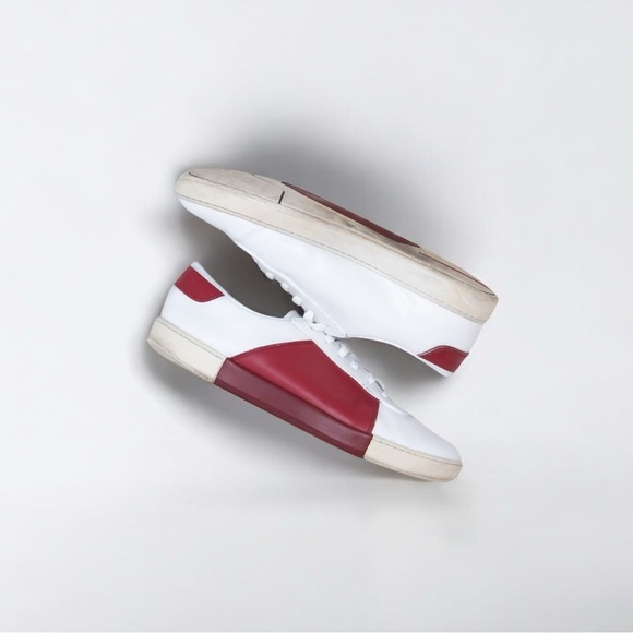 AUTHENTIC PRADA AVENUE‎ SNEAKERS SHOES WHITE + RED SIZE US 7; EU 40 - Picture 4 of 10
